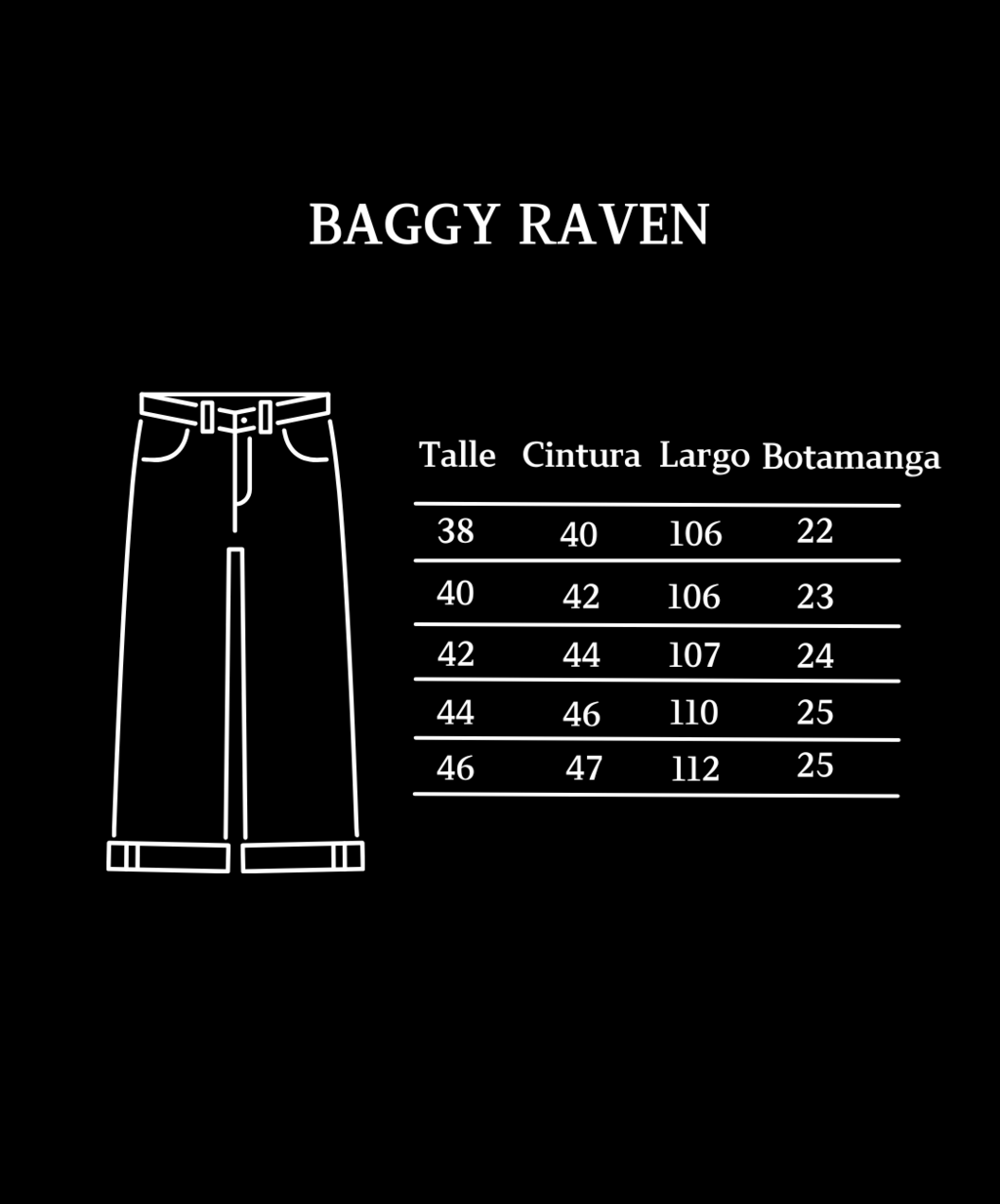 Jean Baggy Raven